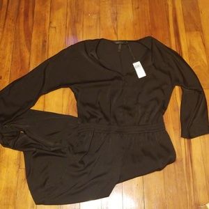 BCBG MAXAZRIA Long Sleeve Black Jump Suit